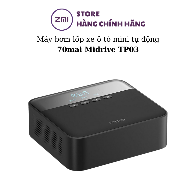 Máy bơm lốp ô tô xe hơi mini tự động 70mai Midrive TP03 - Bảo hành 6 tháng