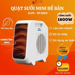 Quạt sưởi ấm phòng cho bé Zlife, Máy sưởi mùa đông gia đình, sưởi nhà tắm cao cấp công suất 1800W