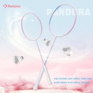  Vợt cầu lông Kumpoo Pandora 5UG6 bản mới 2025 carbon fiber nhẹ bền căng sẵn 10.5kg tặng quấn cán túi vợt 