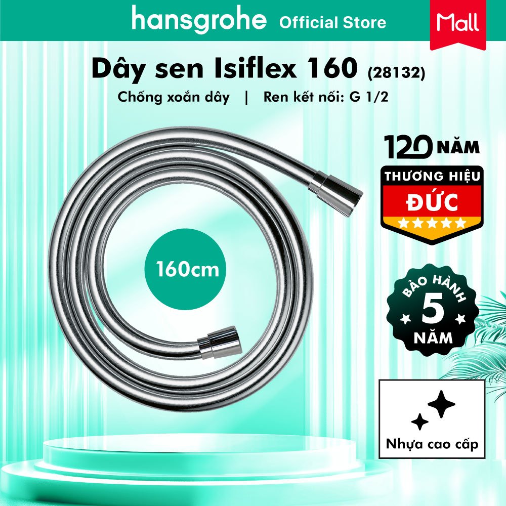 Dây sen Hansgrohe Isiflex 160 28276 chính hãng Đức | Shopee Mall