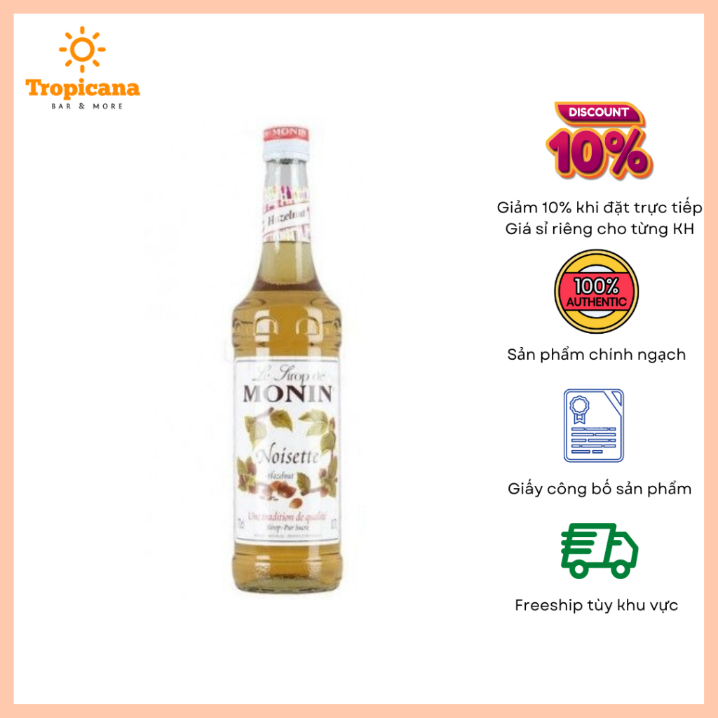 Siro Hạt dẻ / Hạt phỉ / Hazenut Syrup - Monin (700ml)