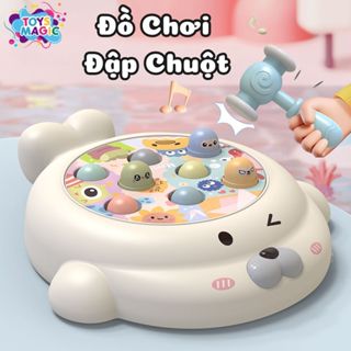 Đồ Chơi Đập Chuột Mini Hải Cẩu Xoay 360 Độ Có Nhạc Và Đèn Vui Nhộn Tăng Khả Năng Phản Xạ, Kích Thích Não Bộ Phát Triển