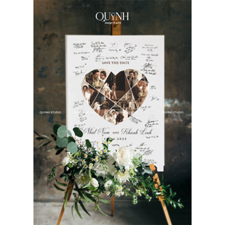 Bảng Cổng cưới Ký Tên Gỗ Cao Cấp Kèm Bút - Bảng Welcome Cổng Cưới Gỗ - Bảng Cổng Cưới Cao Cấp - Bảng tên đám cưới