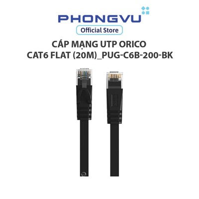 Cáp mạng UTP Orico Cat6 flat (20m)_PUG-C6B-200-BK - Bảo hành 12 tháng