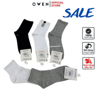 Vớ nam tất cổ trung Owen chất cotton mềm mát êm ái công nghệ nano bạc khử khuẩn chống mùi mồ hôi chân thấm hút tốt