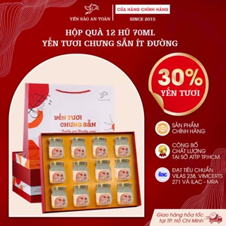 Combo 12 Hũ Yến Chưng Sẵn Ít Đường – Yến Sào Khánh Hòa Nguyên Chất, Tiện Lợi, Bổ Dưỡng