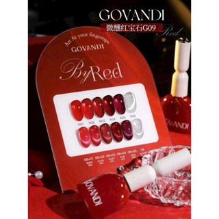 set sơn gel tone đỏ 6 màu govandi tặng kèm bản màu mã G09 và có nhiều mã phân loại