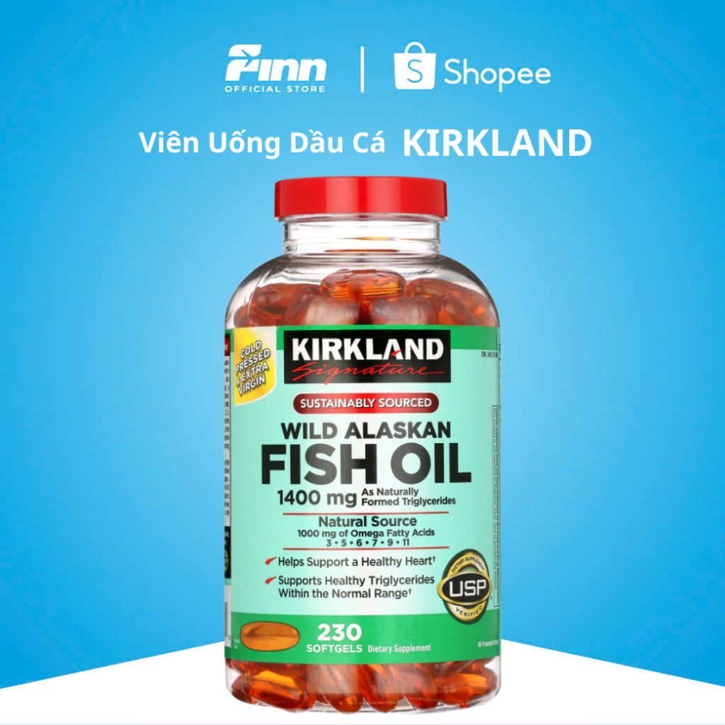 [BILL MỸ AIR] Viên uông dầu cá Fish Oil - Kirkland