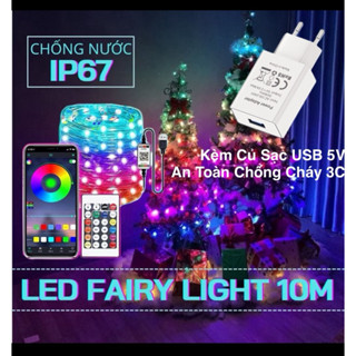  Đèn Led Cảm Ứng nháy đuổi 10M 20MKèm Củ USB 5V Dây đèn LED trang trí RGB 5V Cổng USB nháy theo nhạc kèm điều khiển từ xa 