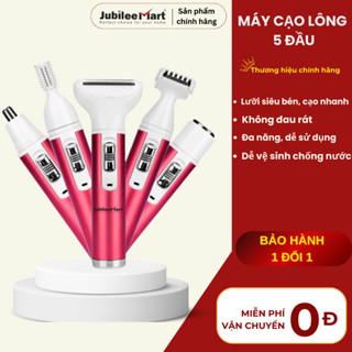 |BH 2 NĂM| Máy Cạo Lông Mini Cầm Tay Jubilee Mart 5 in 1 Tông Đơ 5 Đầu Chống Nước Tốt 