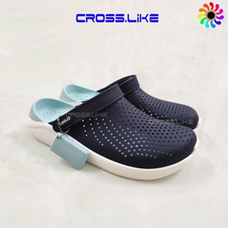  Dép sục nam nữ CROSS LITERIDE Clog trơn sục nhựa siêu bền đi mưa nhiều màu thời trang. 
