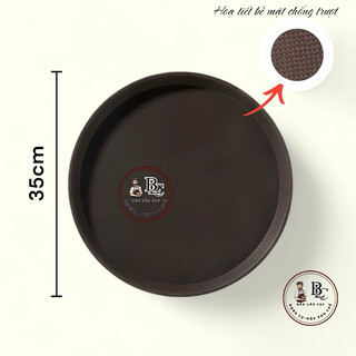 Khay bê phục vụ chống trượt  35cm, khay bê đồ, khay phục vụ đồ tròn tiện lợi