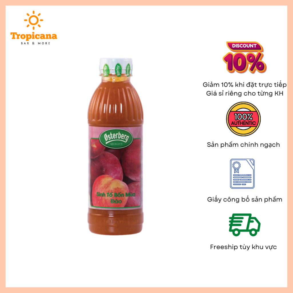 Sinh tố Osterberg Đào – Chai 1L
