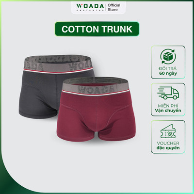 [COMBO 2] Quần Lót Nam Trunk Chất Liệu Cotton Thoáng Mát Thương Hiệu WOADA LK014