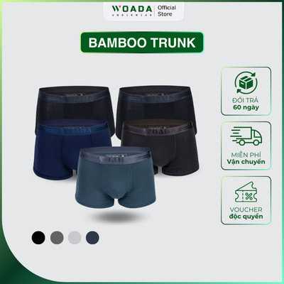 [COMBO 5] Quần Lót Nam Dáng Trunk Chất Liệu Bamboo Cao Cấp Thương Hiệu Woada LK152