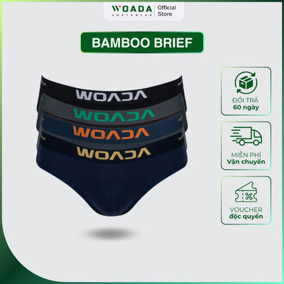 [COMBO 4] Quần Lót Nam Dáng Brief Chất Liệu Bamboo Thương Hiệu WOADA LK150