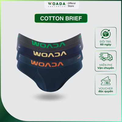 [COMBO 3] Quần Lót Nam Chất Liệu Cotton Thoáng Mát Thương Hiệu WOADA LK009