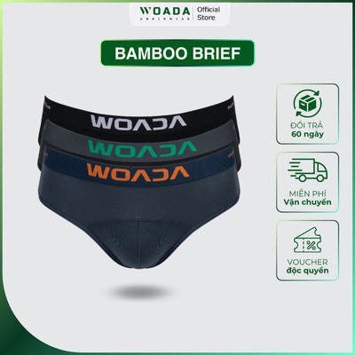 [COMBO 3] Quần Lót Nam Dáng Brief Chất Liệu Bamboo Thương Hiệu WOADA LK150