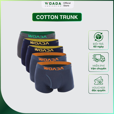 [Combo 5] Quần Lót Nam Dáng Trunk Chất Liệu Cotton Cao Cấp Thương Hiệu WOADA LK010