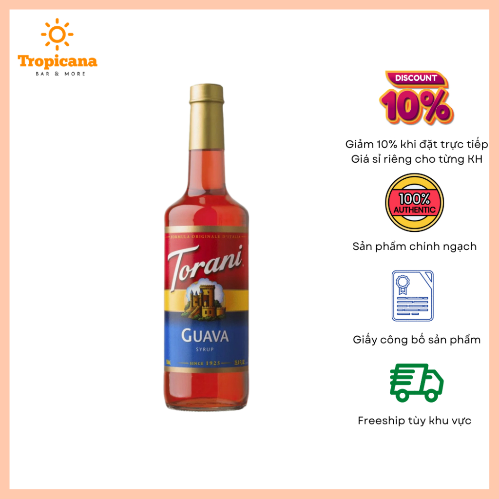 Siro Ổi / Guava Syrup Torani - Chai 750ml