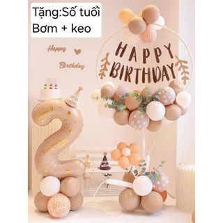 (MIỄN SHIP) Tổng hợp các sét Trụ Tròn kèm Bóng Cao su,happy birthday trang trí sinh nhật cho bé trai bé gái,người lớn