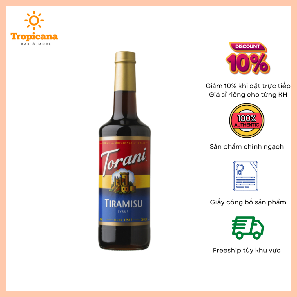 Siro Tiramisu Torani - Chai 750ml
