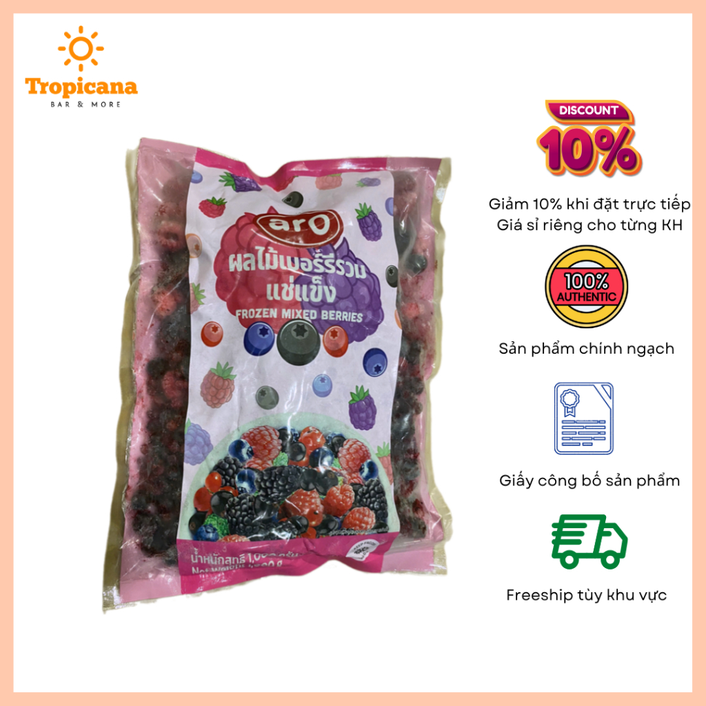 Hỗn Hợp Quả Mọng Aro Đông Lạnh 1kg (Bao bì mới)