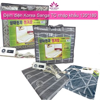 Đệm điện Hàn Quốc SangA nhập khẩu vỏ cotton pha 135x180cm bảo hành 12 tháng
