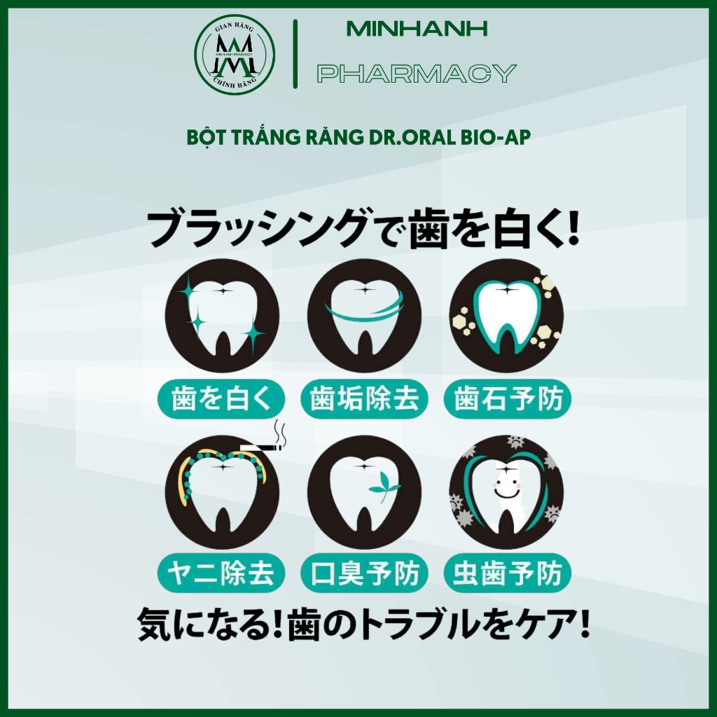 Bột trắng răng Nhật Bản Dr Oral Whitening Powder 26g