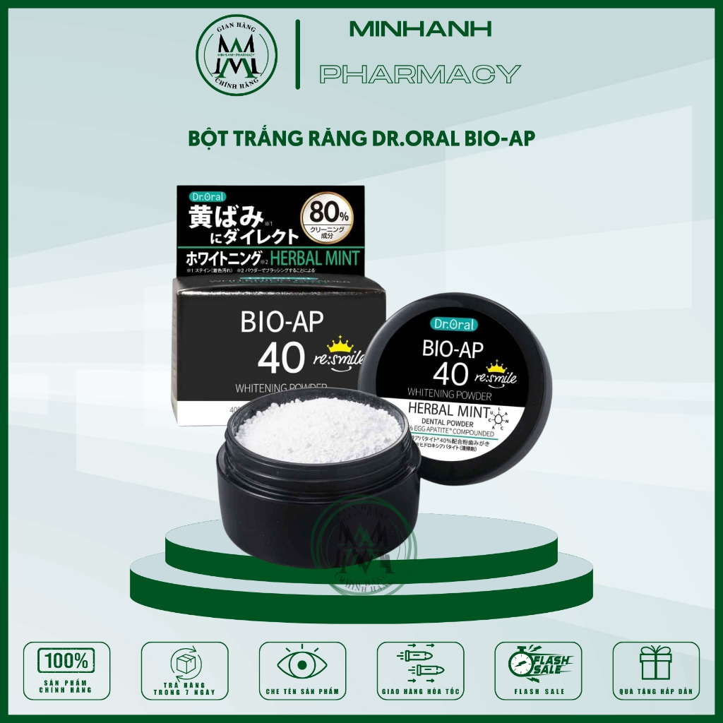 Bột trắng răng Nhật Bản Dr Oral Whitening Powder 26g