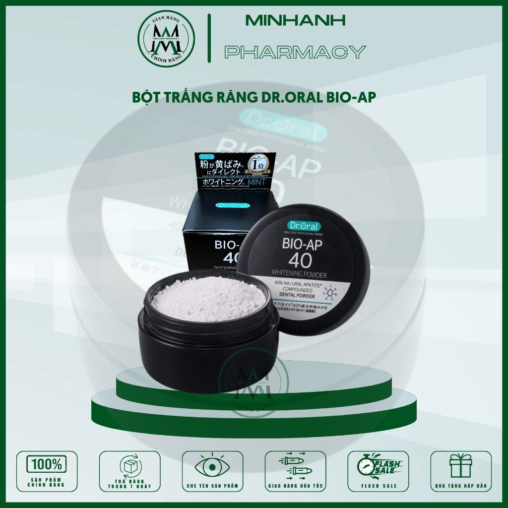 Bột trắng răng Nhật Bản Dr Oral Whitening Powder 26g