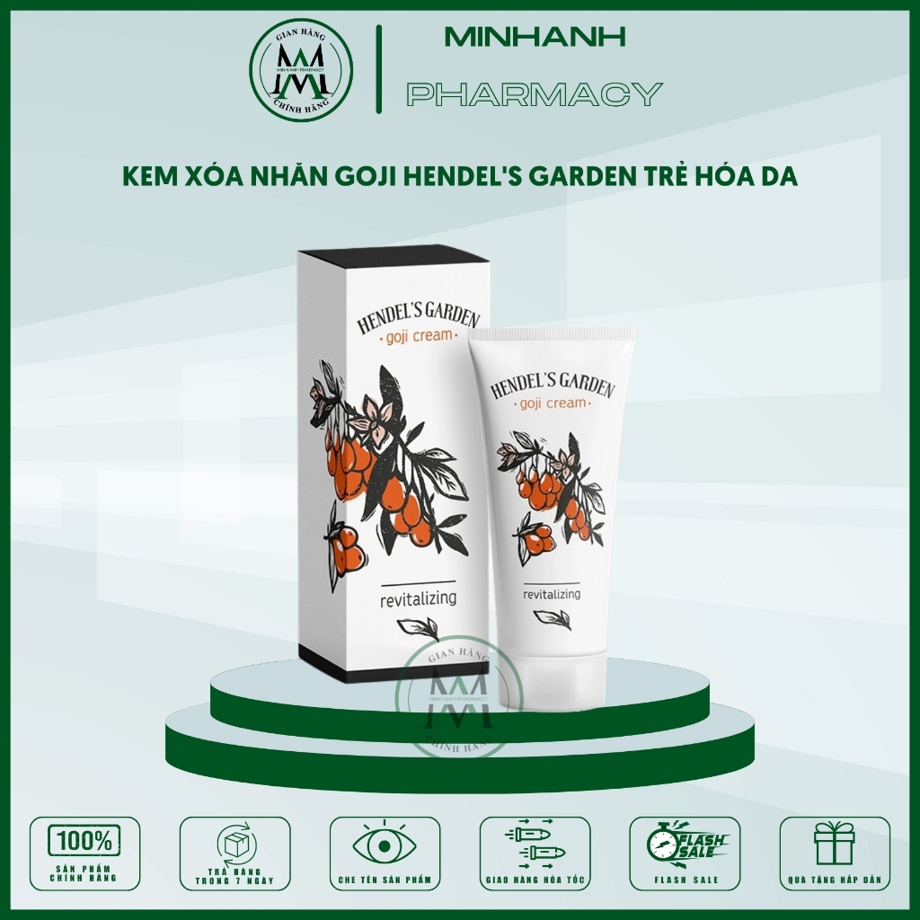 Xóa nếp nhăn ‪Goji‬ Hendel’s Garden giúp da căng mịn ngăn chảy xệ, xóa tan bọng mắt hết nhăn khóe miệng vùng mặt cổ‬‬