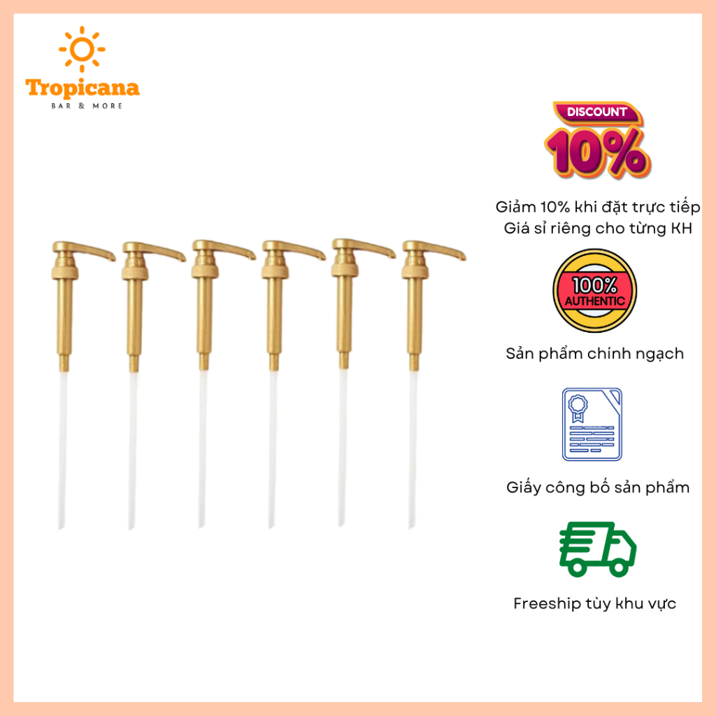 Vòi Pump syrup Torani - Pump 10ml
