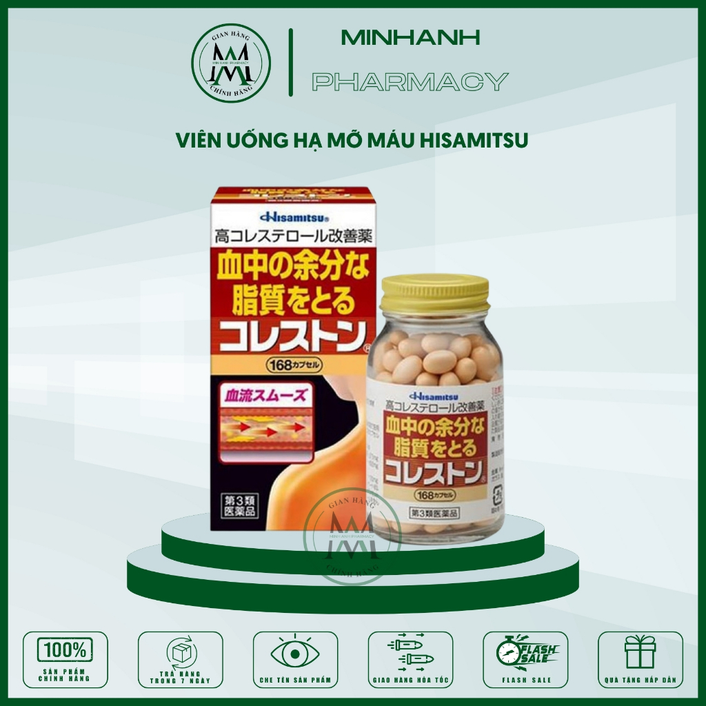Viên Uống Hỗ Trợ Giảm Mỡ Máu Hisamitsu Nhật Bản