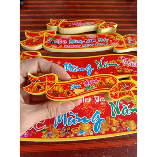 10 nhãn Decal dán chúc mừng năm mới