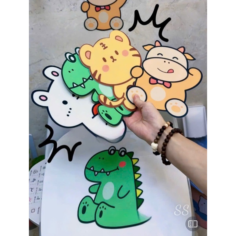 Combo 4 Miếng dán khử mùi hình thú dán trong nhà vệ sinh, nhà tắm
