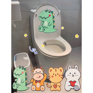 Combo 4 Miếng dán khử mùi hình thú dán trong nhà vệ sinh, nhà tắm