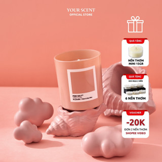 Nến thơm Pink Salt Your Scent Hương Muối biển Hoa lan Đậu Tonka tươi mát sảng khoái thư giãn 160gr