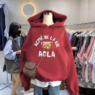 Áo Hoodie Nam Nữ Unisex - Áo Khoác Nỉ Bông Mũ Rộng hình ADLV Form Rộng Tay Bồng Cao Cấp