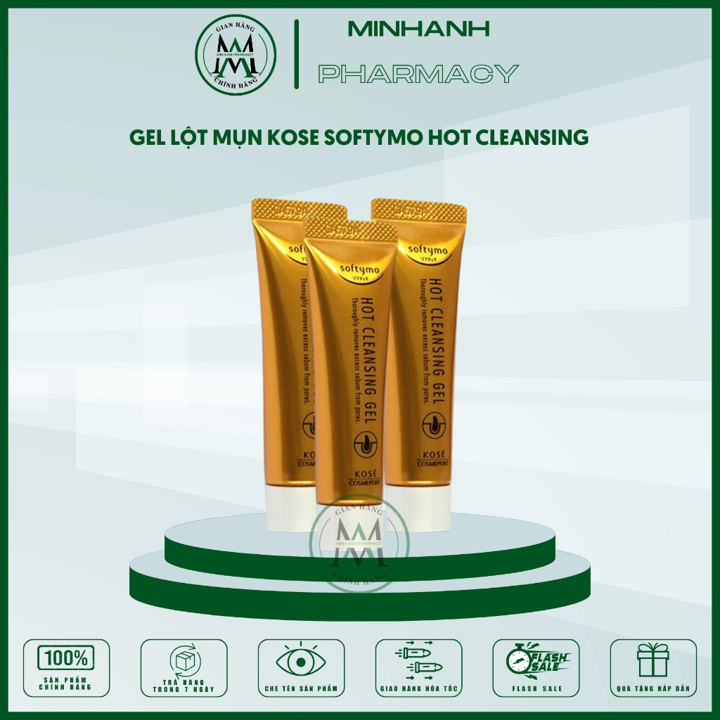 Kose Softymo Hot Cleansing Gel Nhật Bản giúp làm sạch mụn đầu đen mụn cám trên da mặt