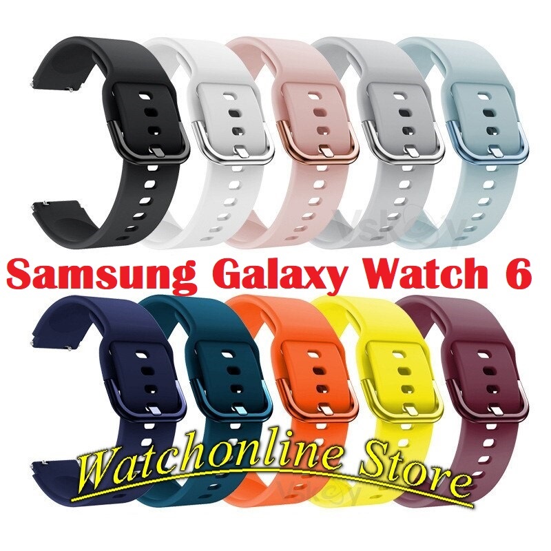 Dây đeo silicon thay thế cho đồng hồ Samsung Galaxy Watch 6 40mm/44mm Watch6 clasic 43mm 47mm 20mm
