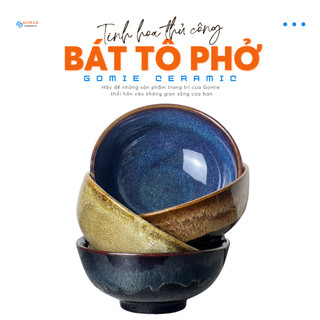  Bát tô ăn phở các loại men gốm sứ hỏa biến cao cấp G Gomie Ceramic Bát Tràng 