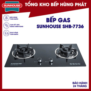 Bếp Gas Âm Kính SUNHOUSE SHB 7736, Cảm ứng ngắt gas tự động, Đầu đốt công nghệ mới tiết kiệm gas