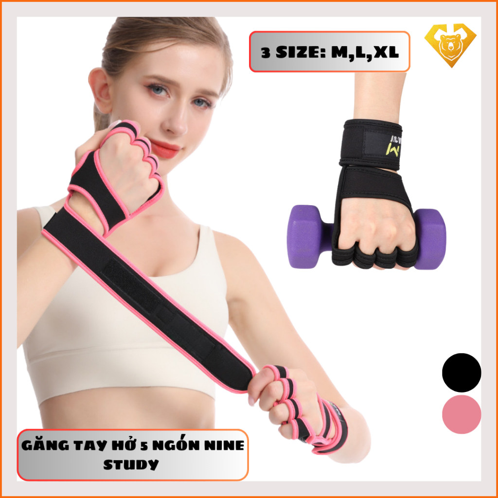Găng Tay Thể Thao Tập Gym Quấn Bảo Vệ Cổ Tay AL76 - Găng Tay Hở Bàn Thoáng Khí