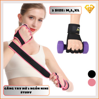  Găng Tay Thể Thao Tập Gym Quấn Bảo Vệ Cổ Tay AL76 - Găng Tay Hở Bàn Thoáng Khí 