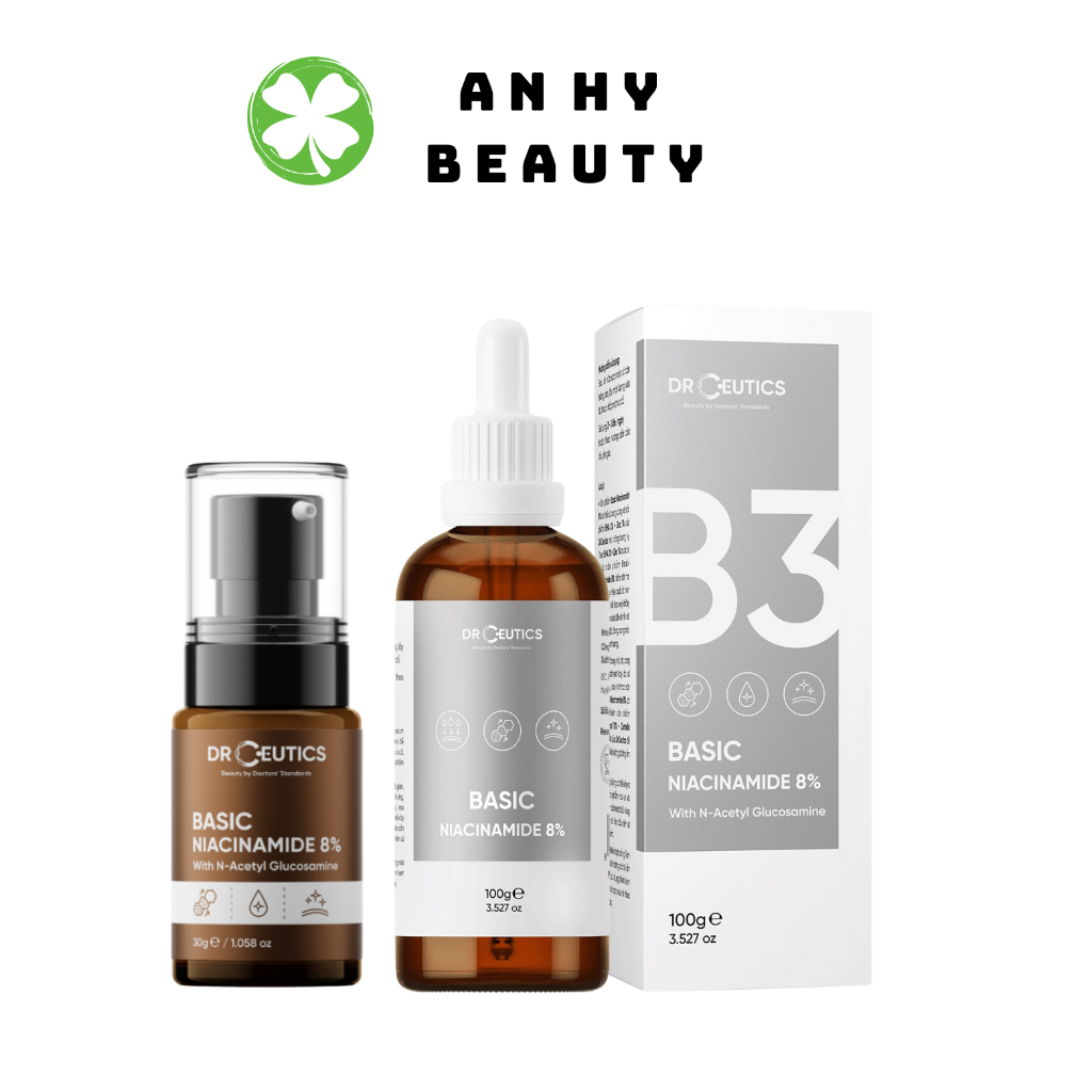 Serum DrCeutics B3 Niacinamide Basic 8% Dành Cho Da Dầu Mụn