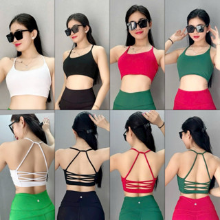 Áo Bra Áo Đan Dây Lưng Tập Thể Thao Nữ Gym Yoga Nhiều Màu Thun Lạnh Cao Cấp Kèm Mút