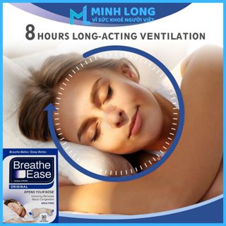 Gói 30 Miếng Dán Chống Ngáy Ngủ Breathe Ease Miếng Dán Mũi Mở Rộng Đường Thở Chống Nghẹt Mũi Khi Ngủ