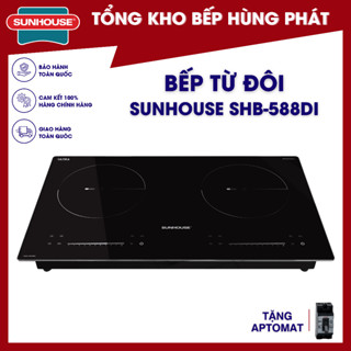 BẾP ĐÔI ĐIỆN TỪ SUNHOUSE SHB-588DI, Mặt kính cao cấp Ultra Vitro Ceramic bo viền sang trọng