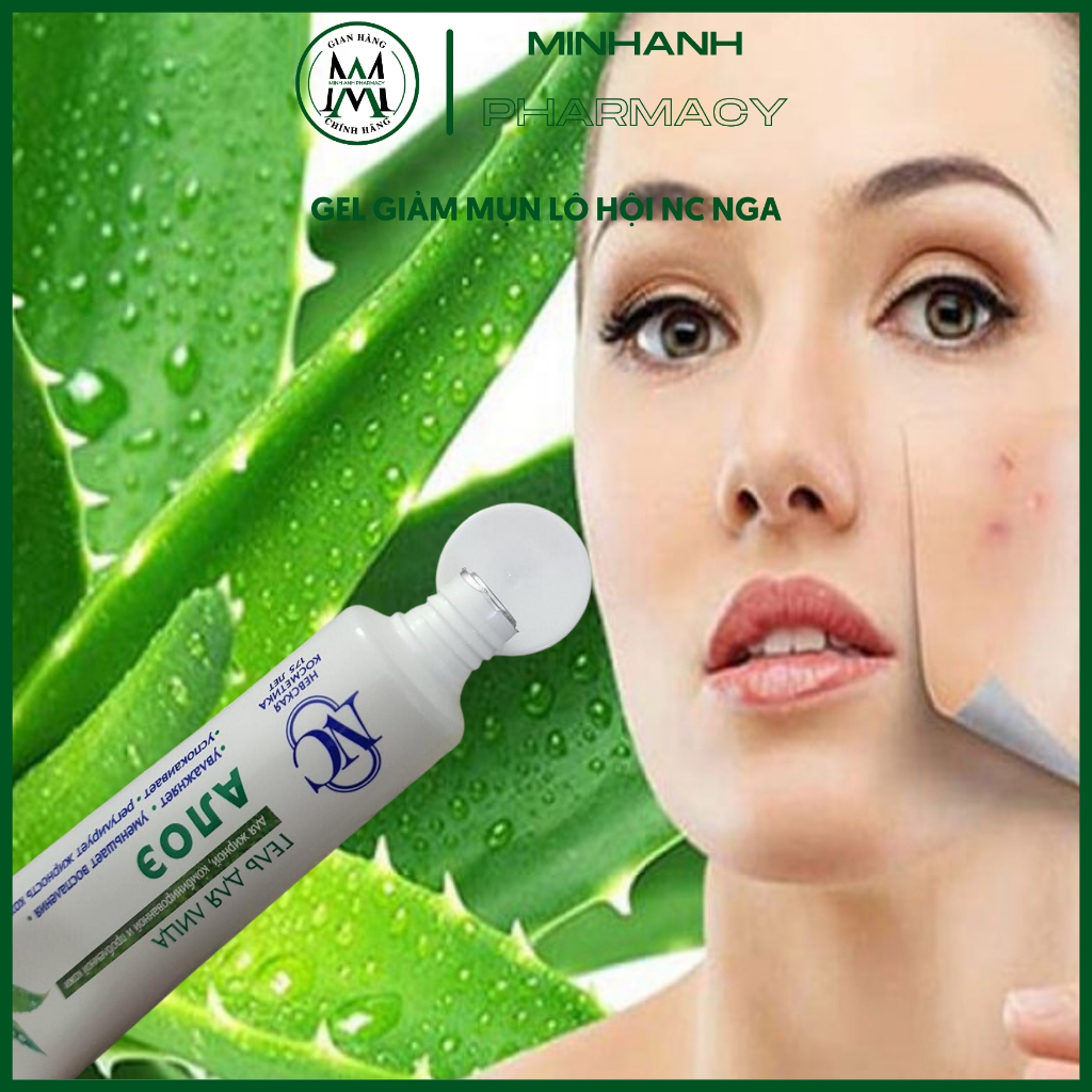 Gel lô hội hỗ trợ làm giảm mụn bọc, mụn cám chống viêm cam kết  khỏi trong 2 tháng [hàng xin văn xò]